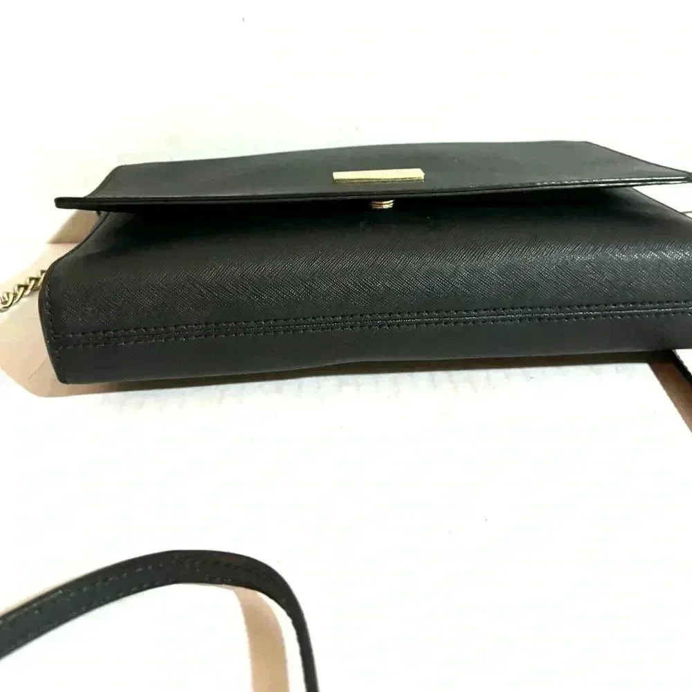 Kate spade black leather crossbody handbag